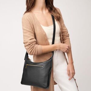 Black Fossil Crossbody Bag